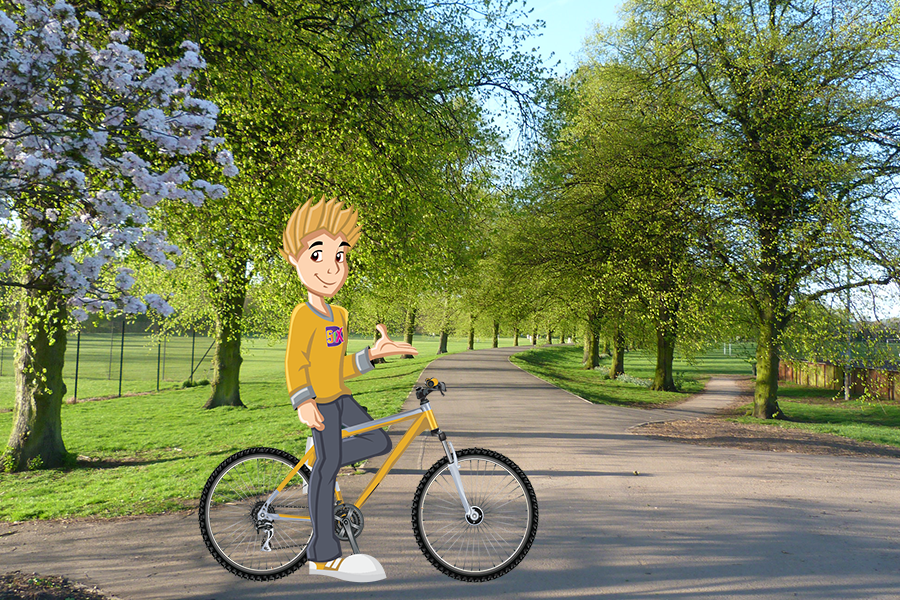 Trix-Cycling-in-Darley-Park