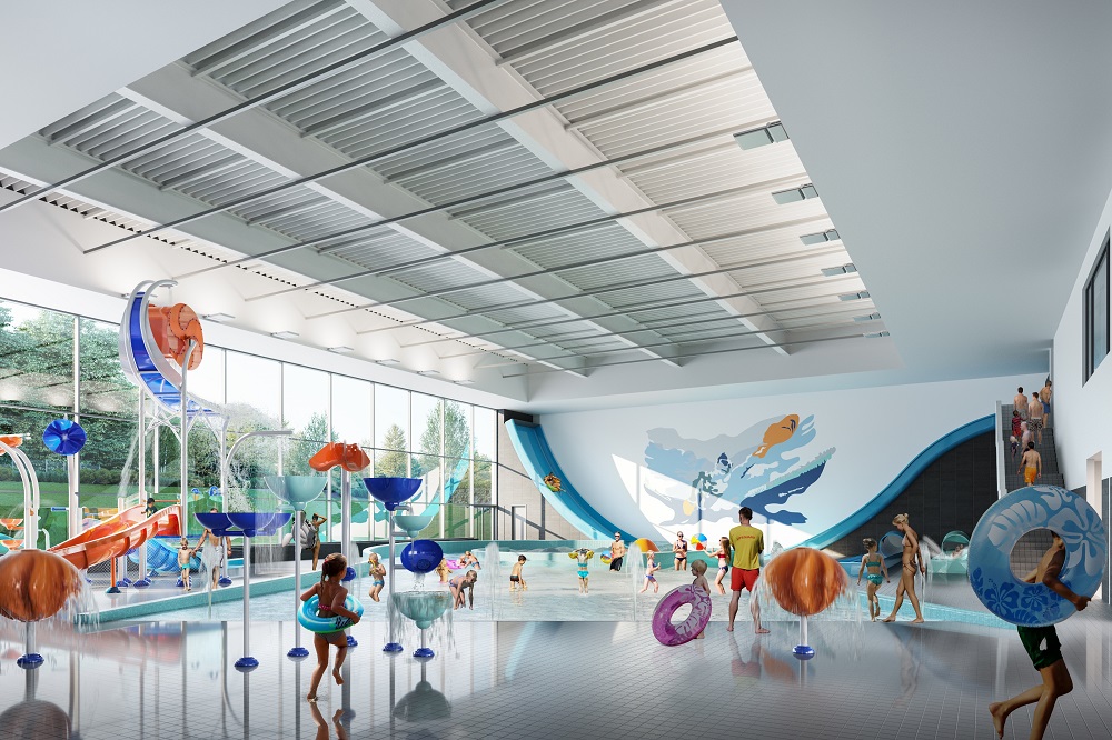 Water Park artist impression of splash play area