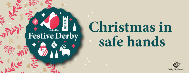 Christmas In safe hands graphic - Derby City Council