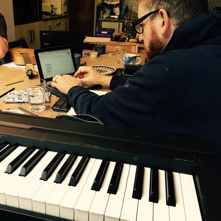 Making the Music for the Dinosaur Who Came for Christmas