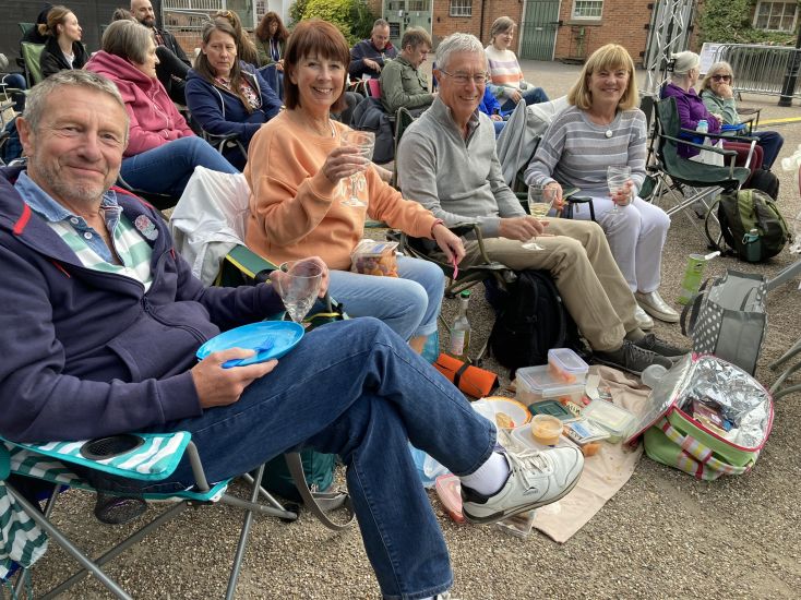 Audience enjoying outdoor theatre at Markeaton Park