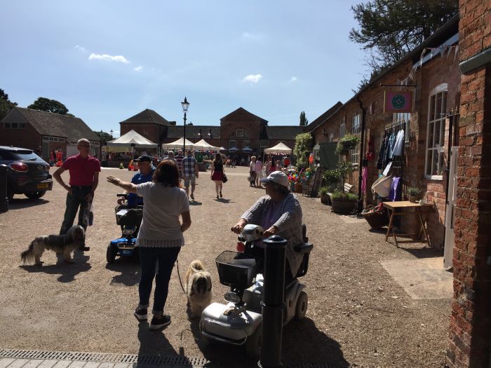 people looking at stalls in craft village