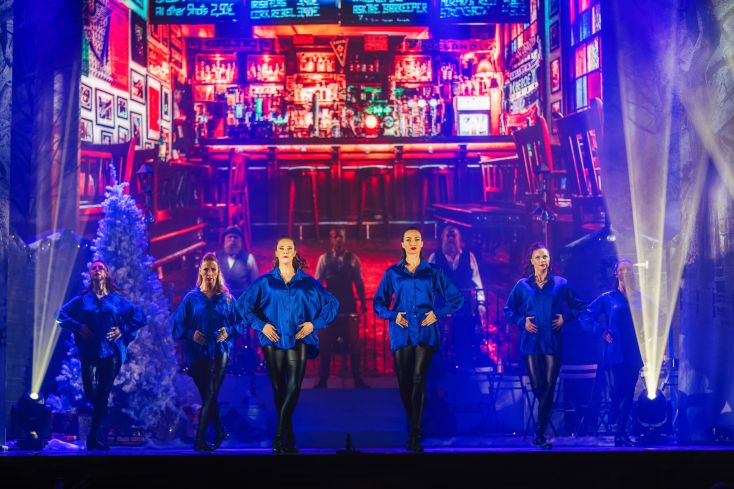 Irish dancers perform on stage