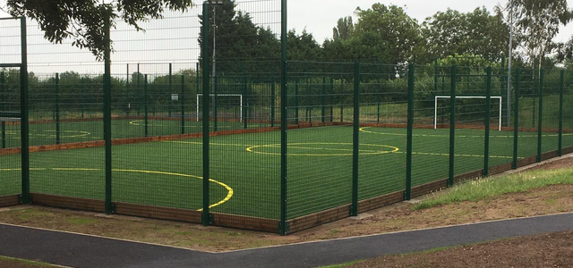 photograph of 3G pitch with fencing