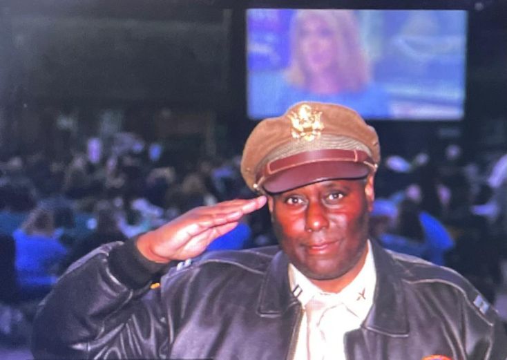 Audiance member dress for the part at Top Gun: Maverick outdoor cinema experience at Markeaton Park